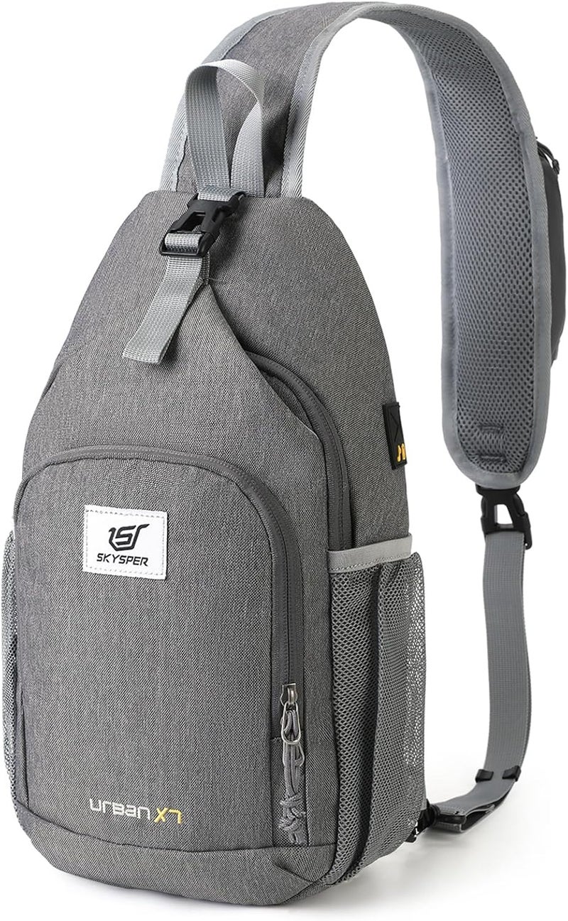 SKYSPER Sling Bag RFID Crossbody Sling Backpack Cross Body Shoulder Bag Travel Hiking Daypack for Women Men(Darkgrey) - Image 1